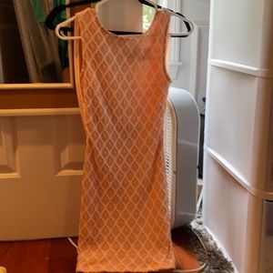 Backless pink semiformal dress